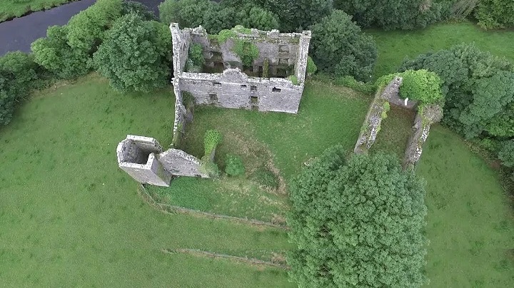 Aerial View of Dromaneen Castle